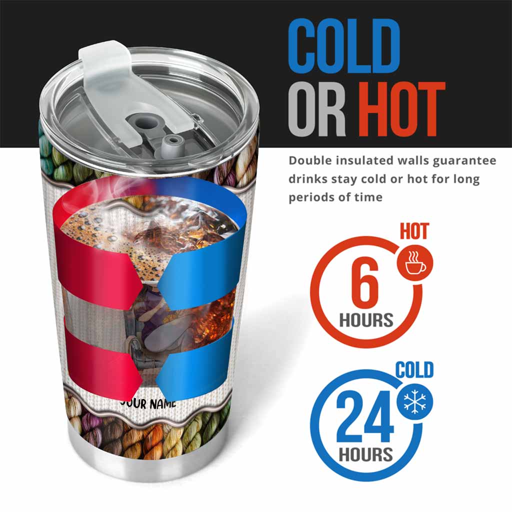 Einfach ein Mädchen, das Häkeln liebt – personalisierter Häkelbecher