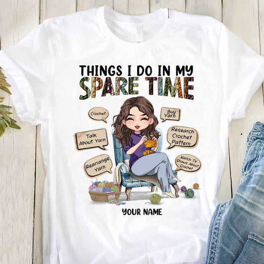 Was ich in meiner Freizeit mache – Personalisiertes Häkel-T-Shirt und Hoodie