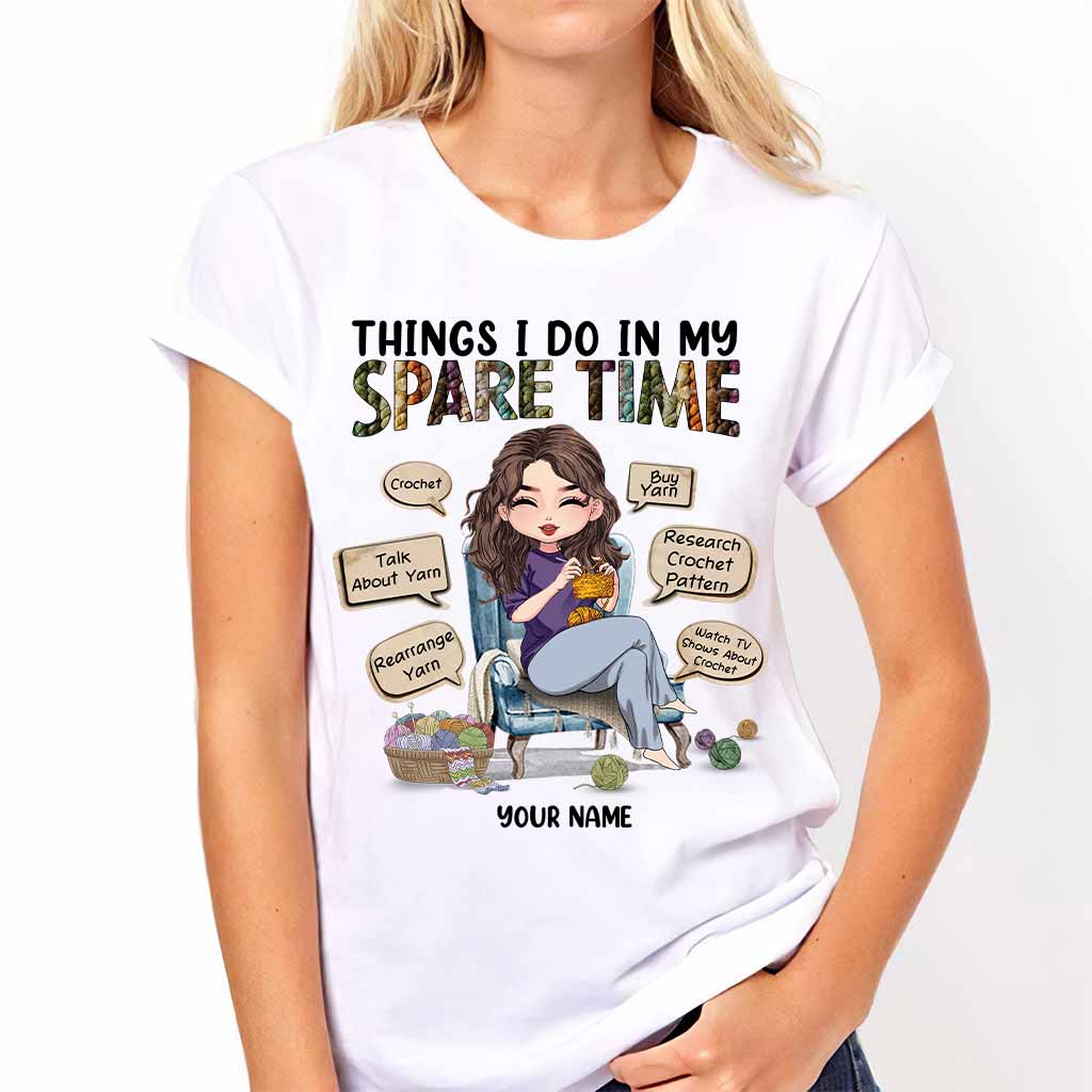 Was ich in meiner Freizeit mache – Personalisiertes Häkel-T-Shirt und Hoodie