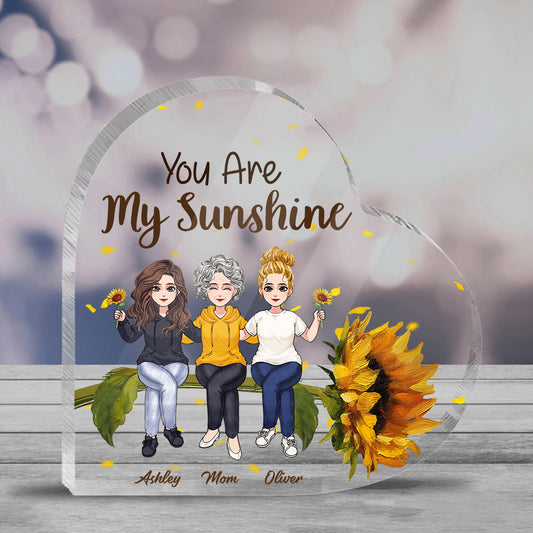 You Are My Sunshine - Personalized Mother's Day Mother Custom Shaped Acrylic Plaque