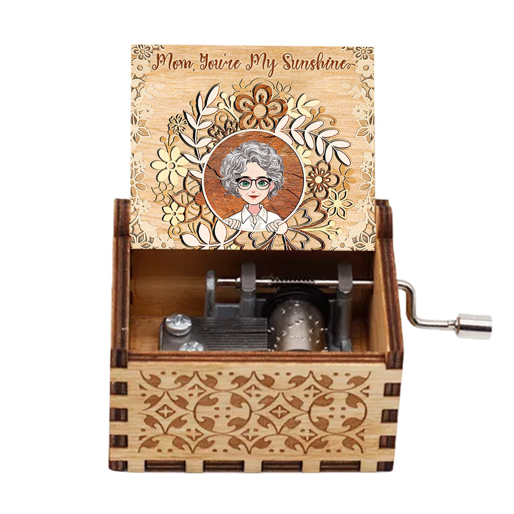 You Are My Sunshine - Personalized Mother's Day Mother Hand Crank Music Box
