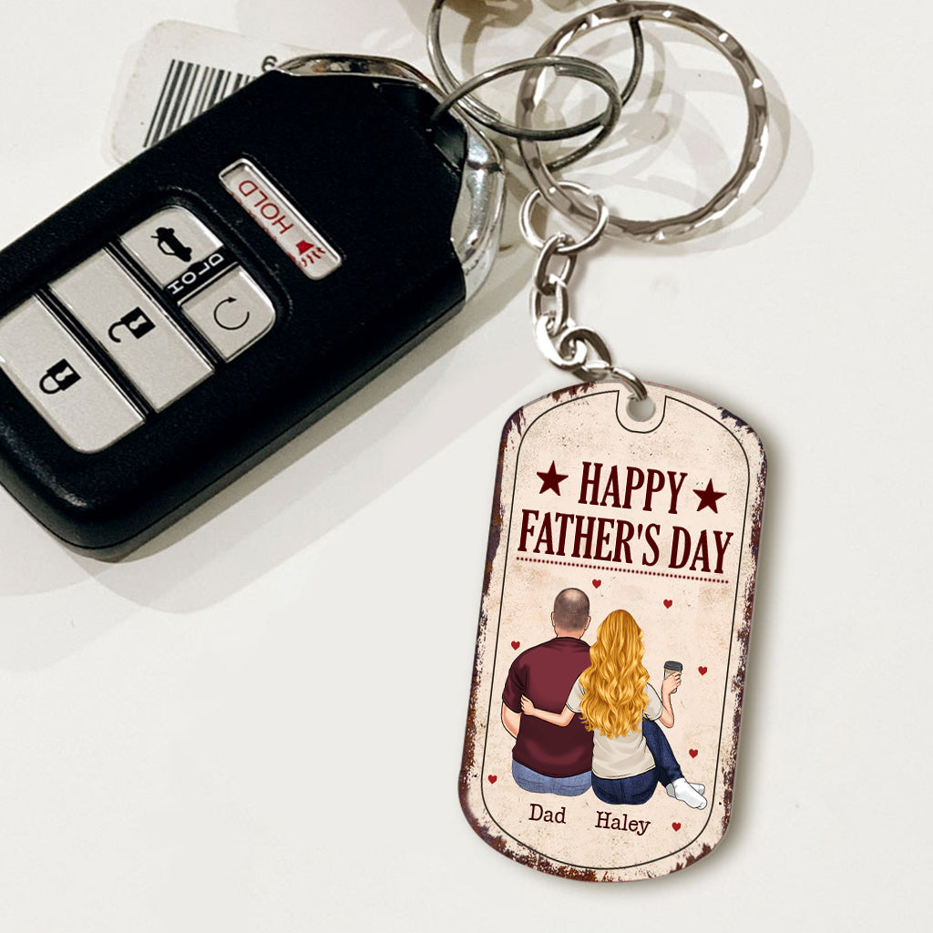 To Me You Are The World - Gift for dad, mom - Personalized Stainless Steel Keychain