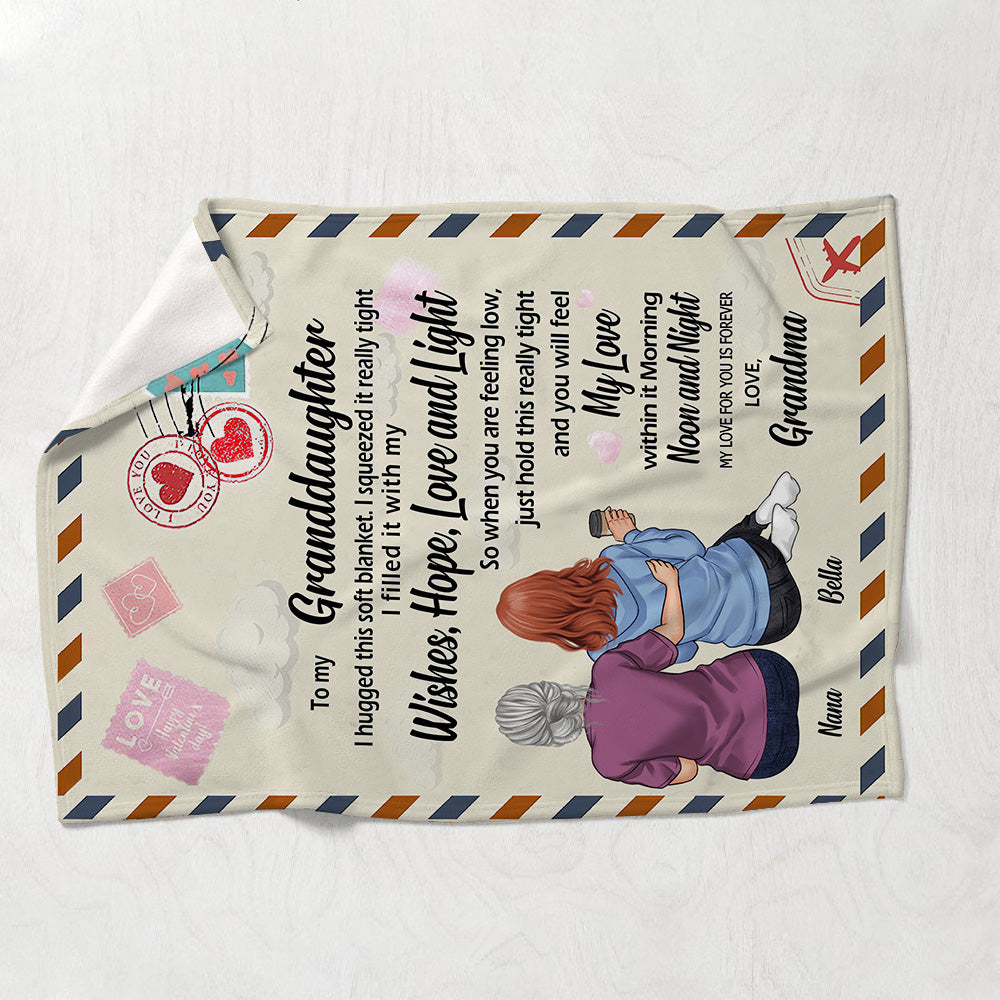 An meine Enkelin – Personalisierte Muttertags-Oma-Decke