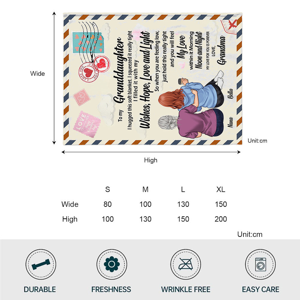 An meine Enkelin – Personalisierte Muttertags-Oma-Decke