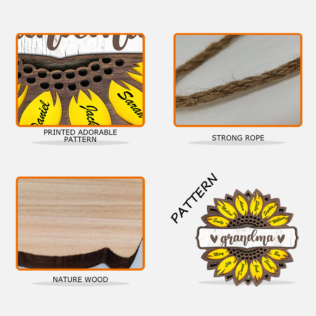 Grandma - Personalized Mother's Day Grandma Wood Sign