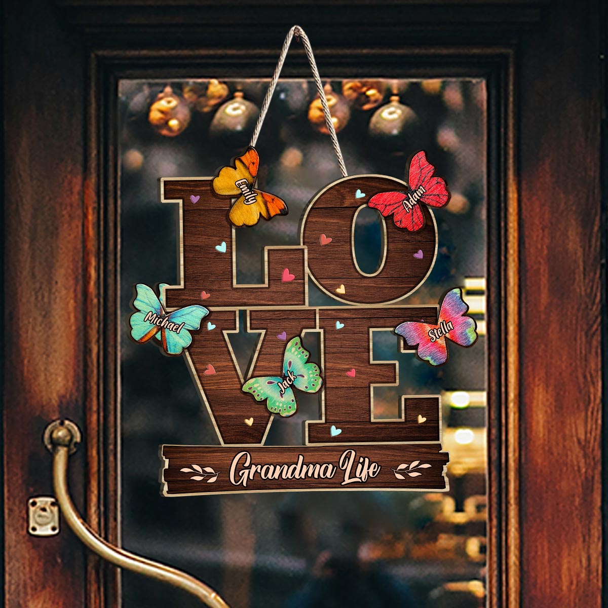 Liebe – Personalisiertes Muttertags-Holzschild für Oma