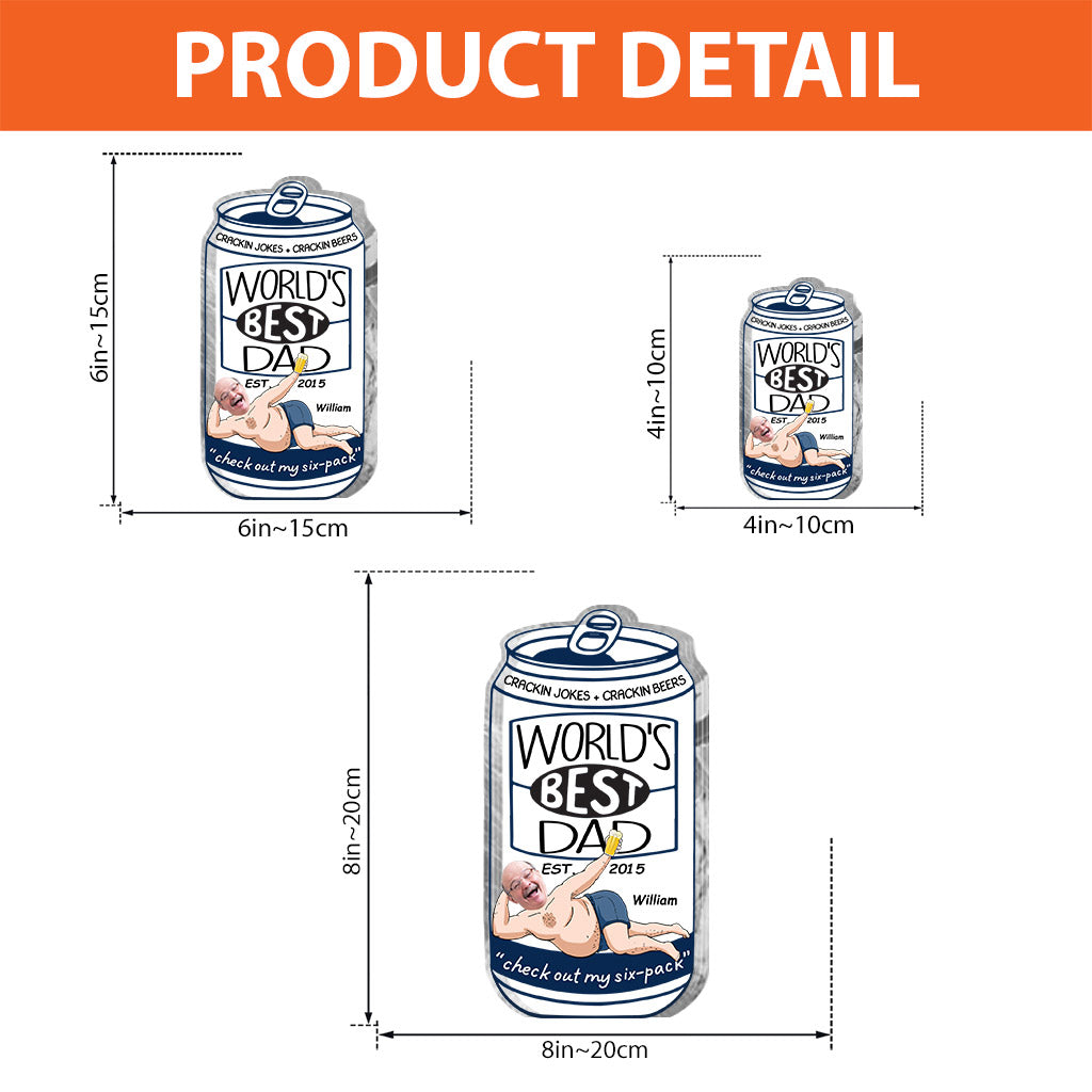 Bester Papa der Welt – Personalisierte Vatertags-Acrylplakette in individueller Form