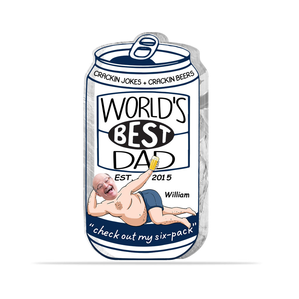 Bester Papa der Welt – Personalisierte Vatertags-Acrylplakette in individueller Form