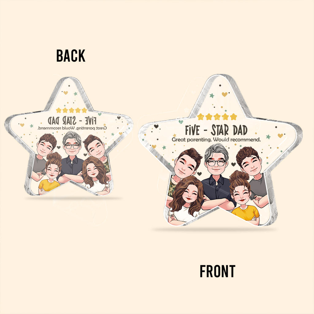Five-star Dad - Personalized Father Custom Shaped Acrylic Plaque