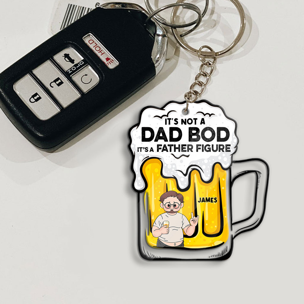 Kein Dad Bod – Personalisierter transparenter Schlüsselanhänger für Väter
