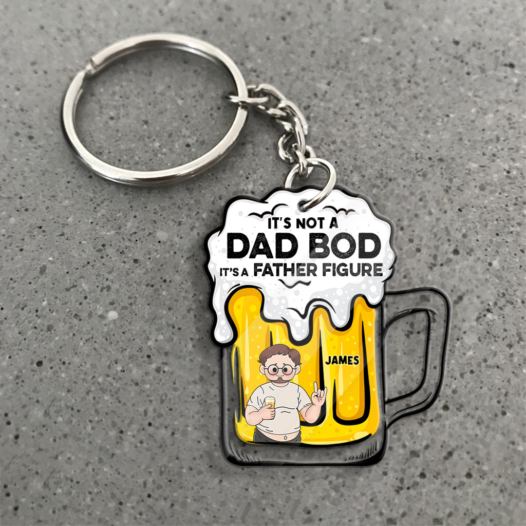 Kein Dad Bod – Personalisierter transparenter Schlüsselanhänger für Väter