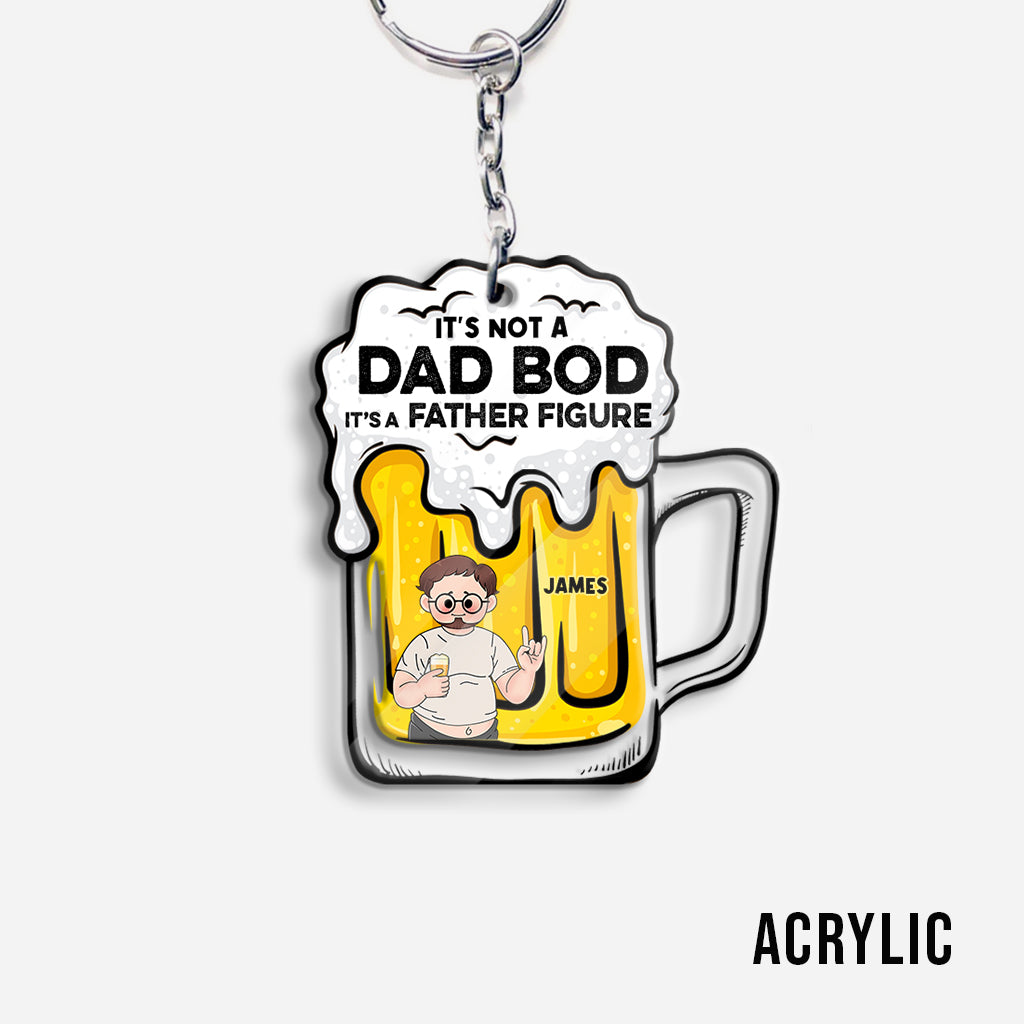 Kein Dad Bod – Personalisierter transparenter Schlüsselanhänger für Väter