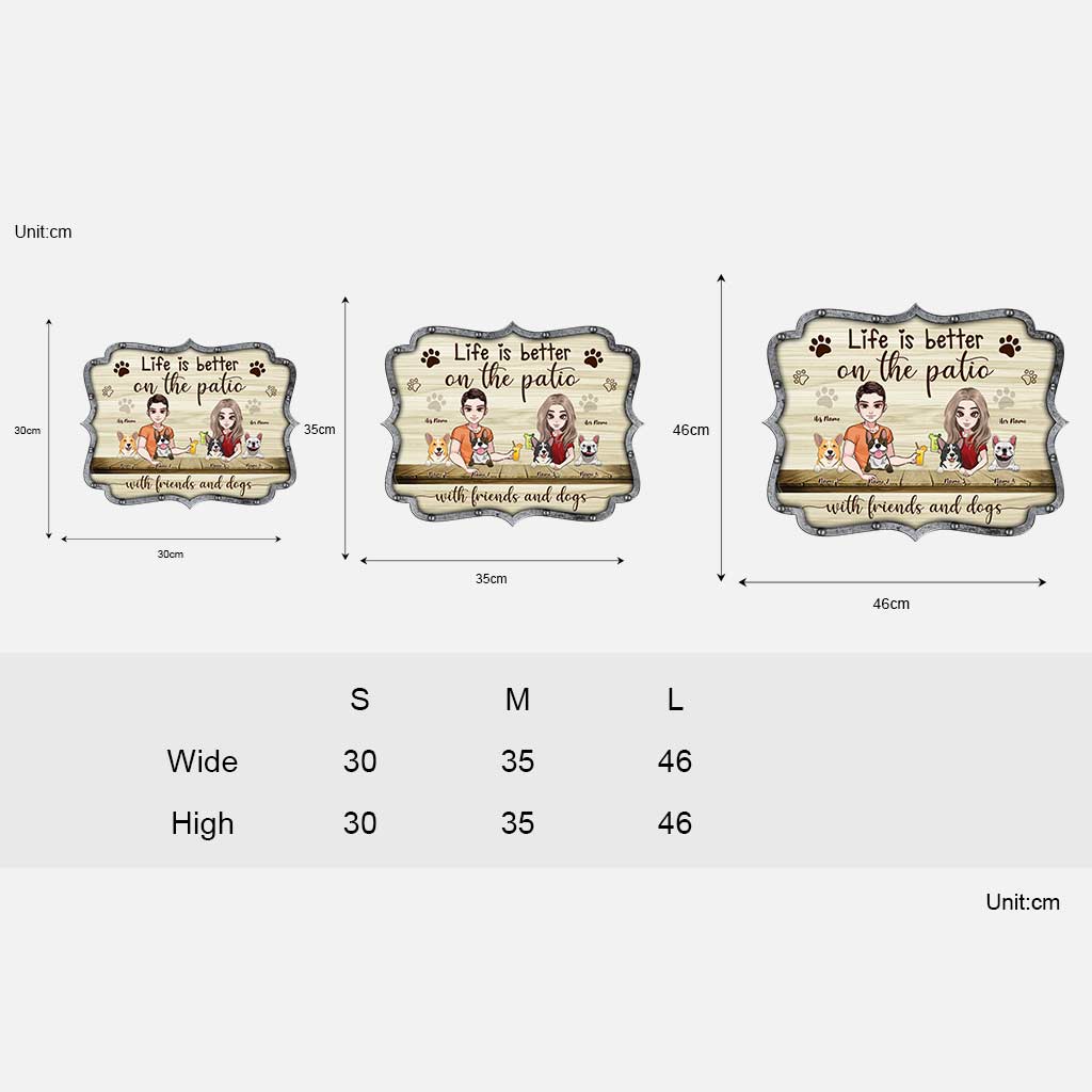 Das Leben ist besser – personalisiertes Holzschild für Hunde