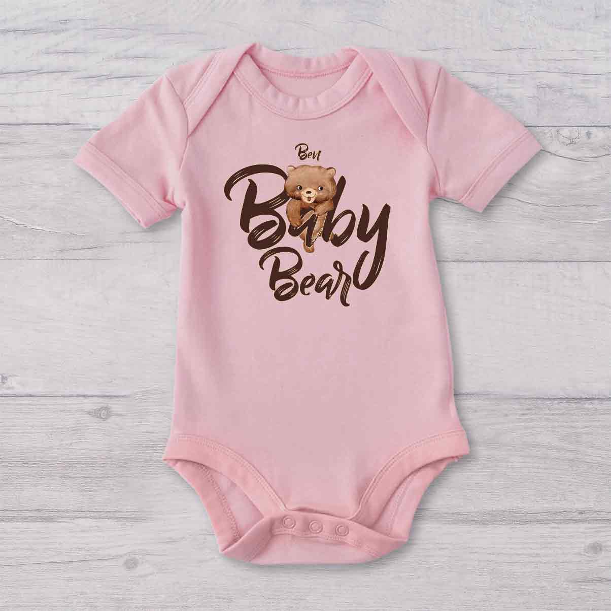 Papa Bär und Baby Bär – personalisiertes Vater-T-Shirt und Baby-Body