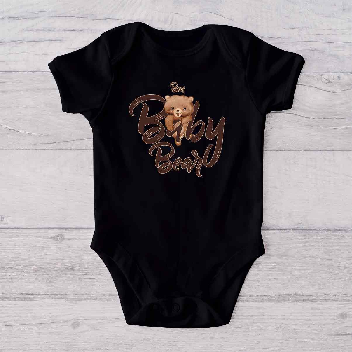 Papa Bär und Baby Bär – personalisiertes Vater-T-Shirt und Baby-Body