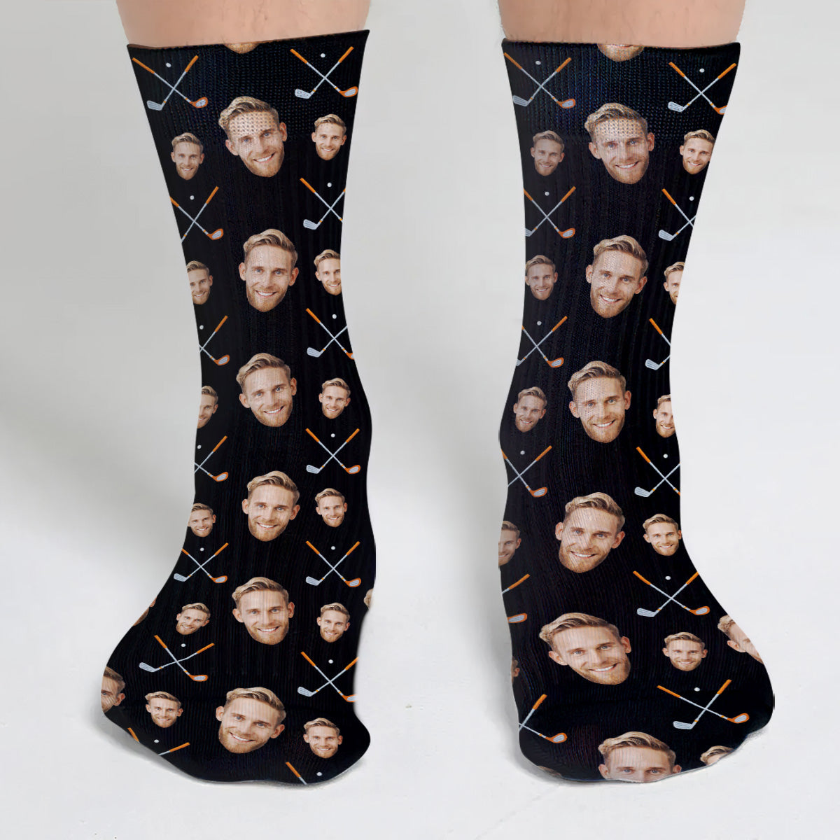 Möge der Golfplatz mit dir sein – personalisierte Golfsocken