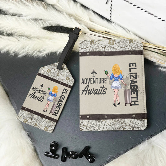 Das Abenteuer ruft – Reisegeschenk für sie, Mutter, Ehefrau, Freundin, Freundin – Personalisiertes Set