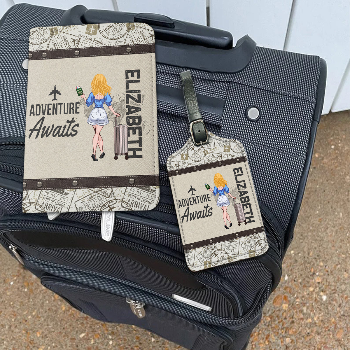 Das Abenteuer ruft – Reisegeschenk für sie, Mutter, Ehefrau, Freundin, Freundin – Personalisiertes Set