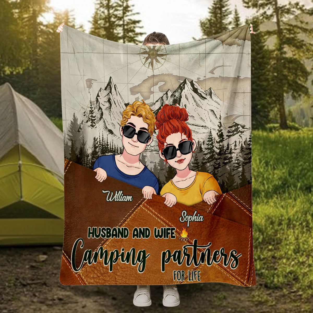 Camping Partners For Life - Personalized Camping Blanket