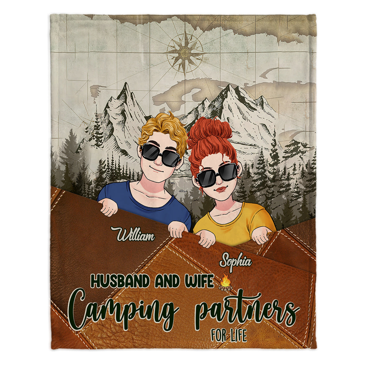 Camping Partners For Life - Personalized Camping Blanket