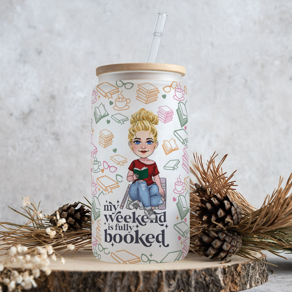 Mein Wochenende ist komplett verplant – personalisiertes Buchglas