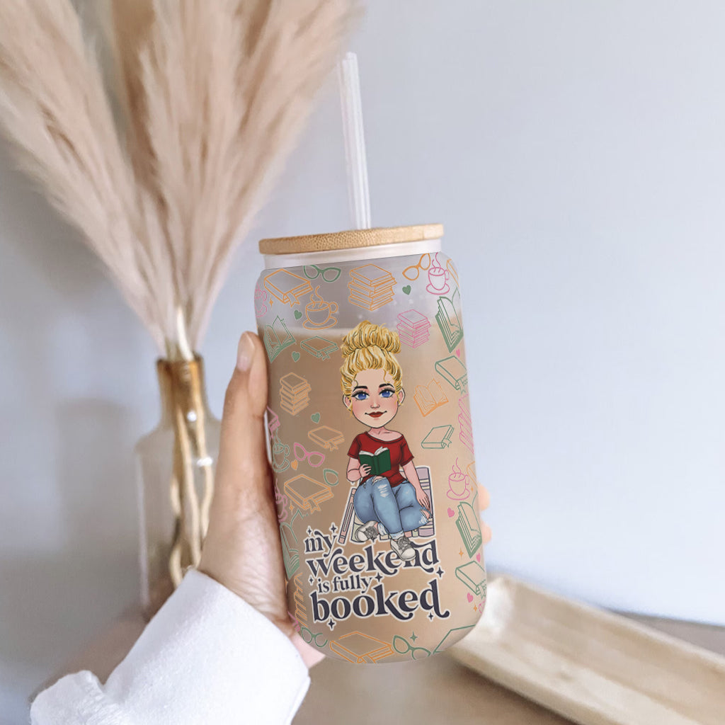 Mein Wochenende ist komplett verplant – personalisiertes Buchglas