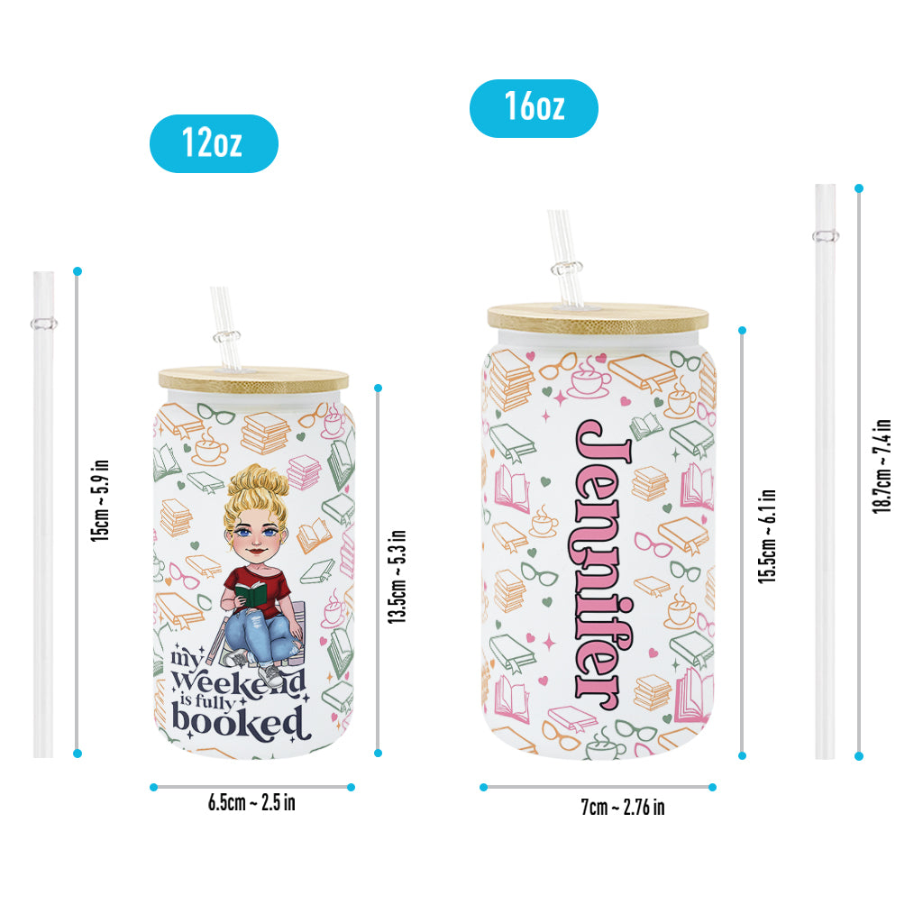 Mein Wochenende ist komplett verplant – personalisiertes Buchglas