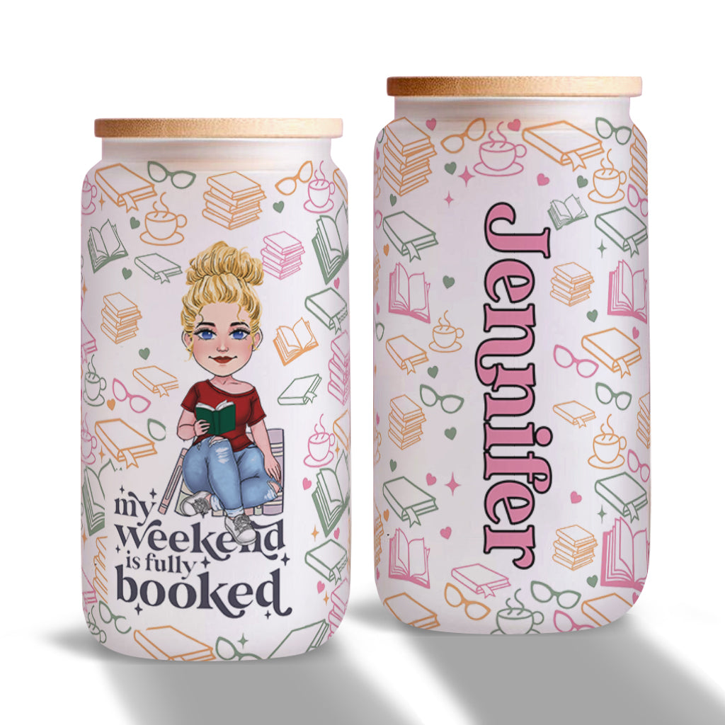 Mein Wochenende ist komplett verplant – personalisiertes Buchglas