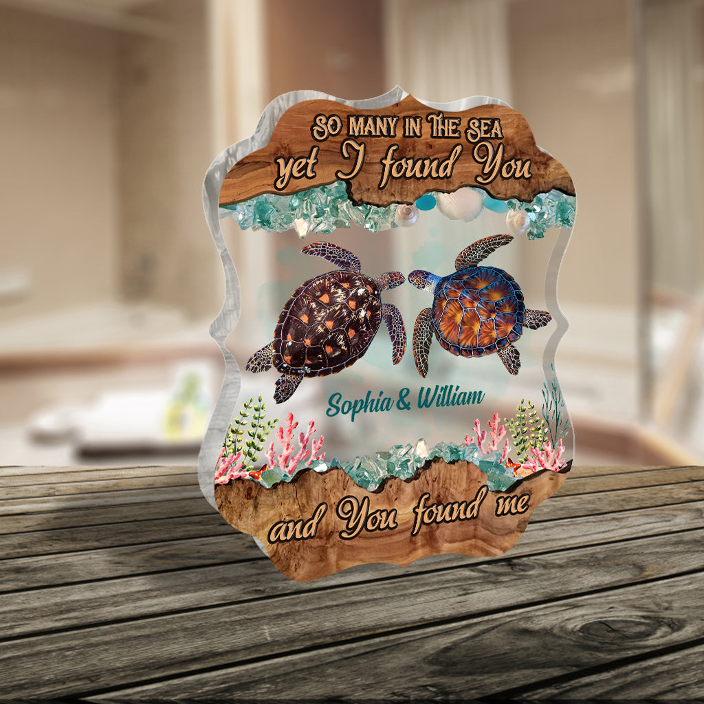 So Many In The Sea - Personalized Turtle Custom Shaped Acrylic Plaque