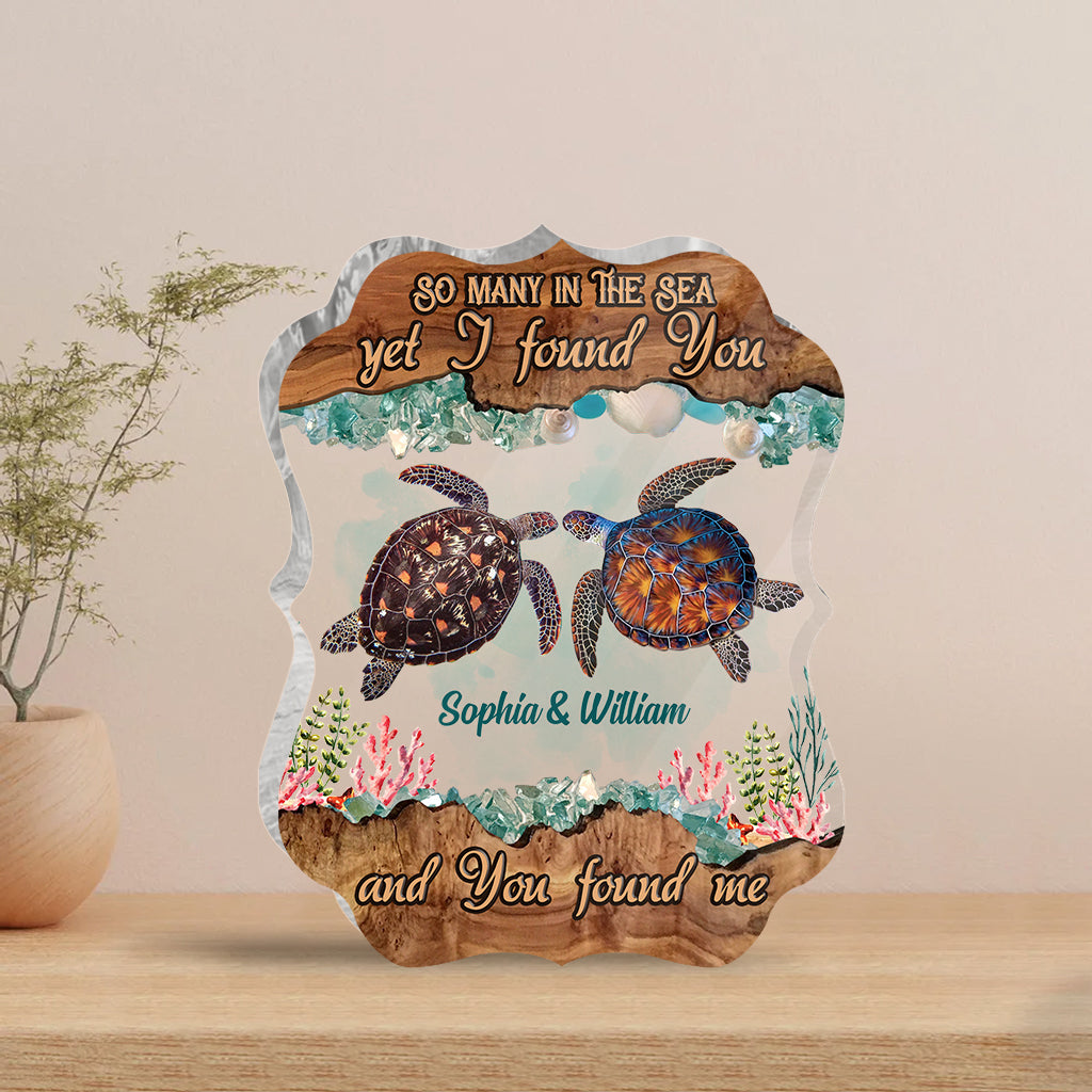 So Many In The Sea - Personalized Turtle Custom Shaped Acrylic Plaque