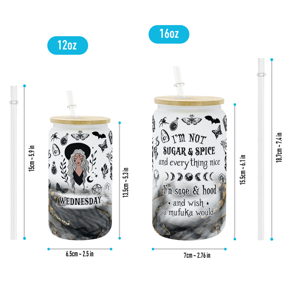 Ich bin nicht Zucker und Gewürz – personalisiertes Hexen-Dosenglas