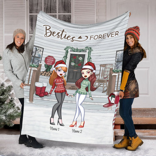 Beste Freundin – Personalisierte Weihnachtsdecke für die beste Freundin