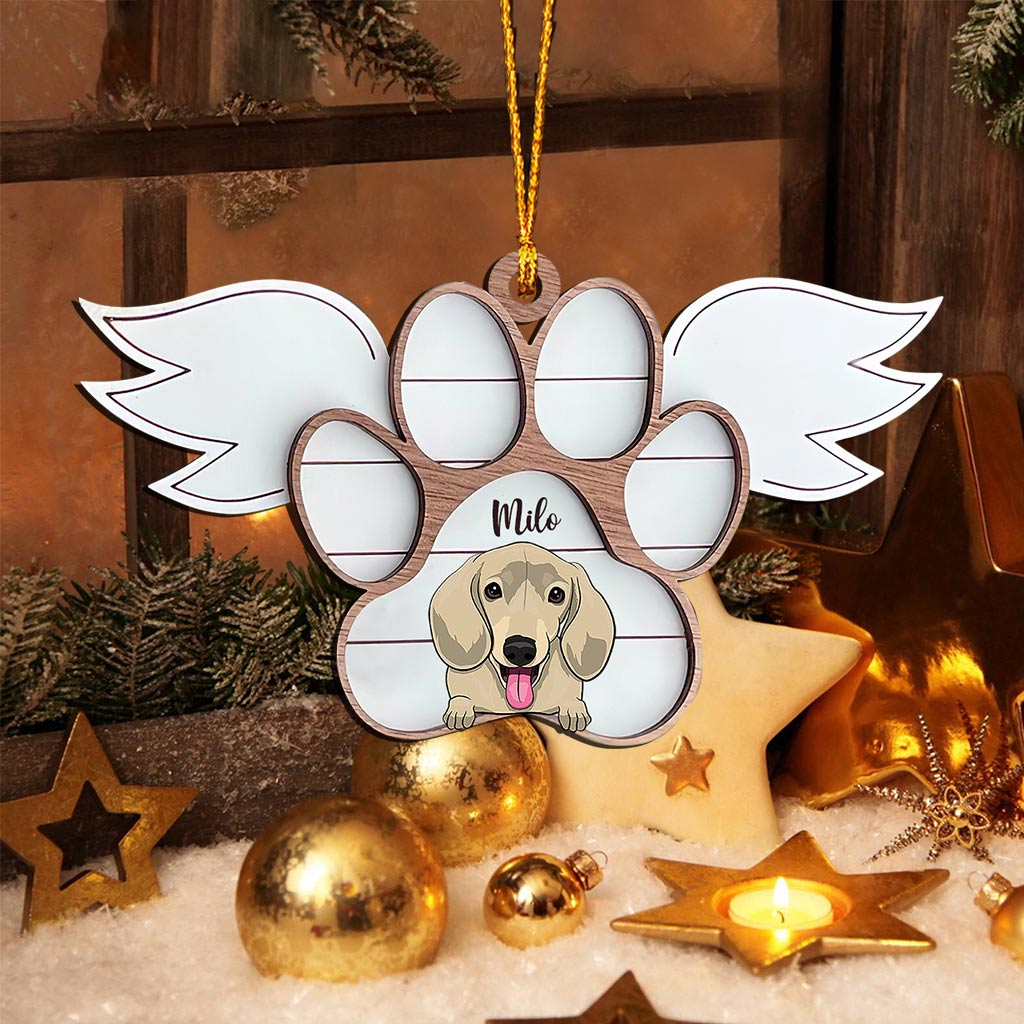Rainbow Bridge - Personalized Christmas Dog Ornament (Printed On Both Sides)