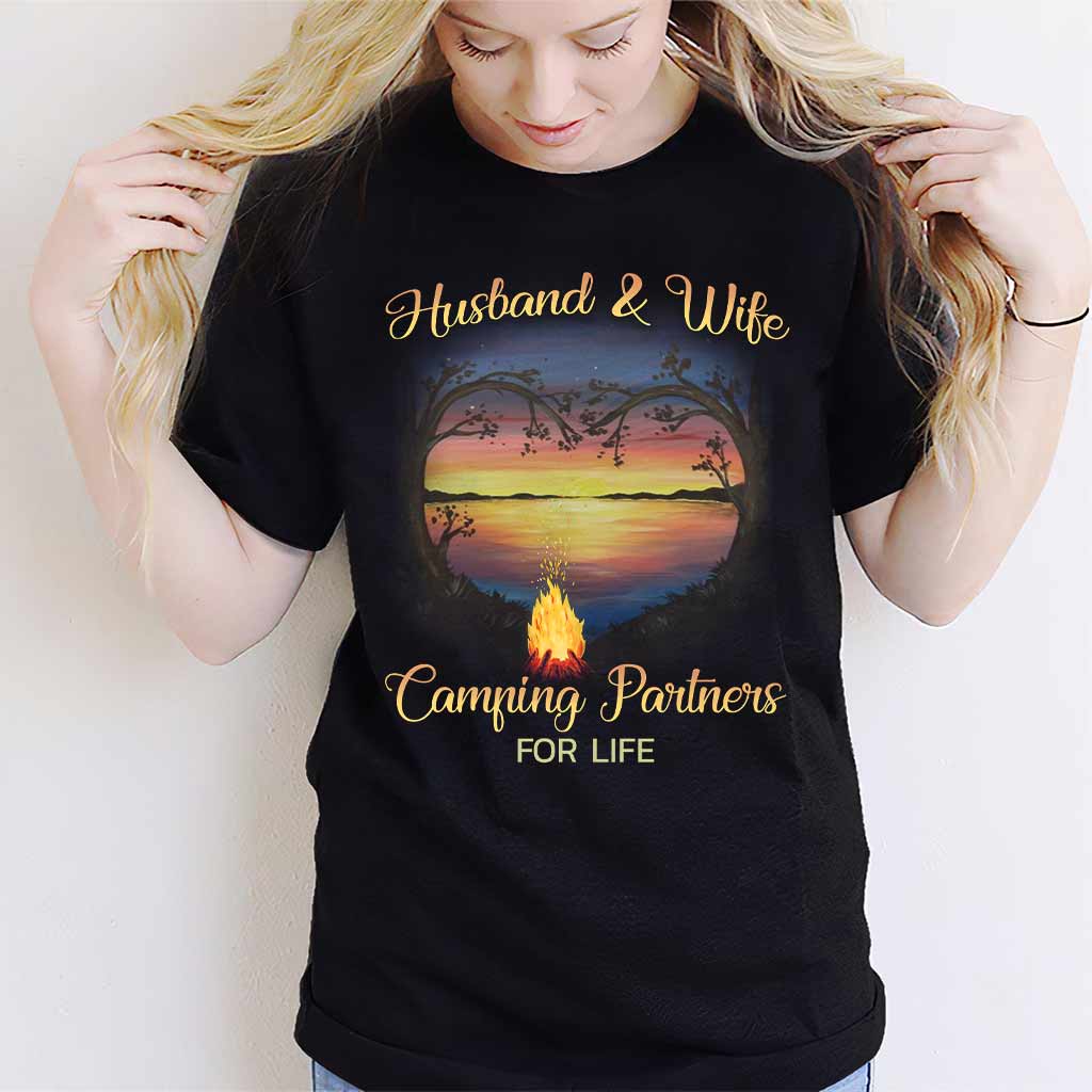 Husband And Wife Camping Partners For Life - T-shirt and Hoodie 1121