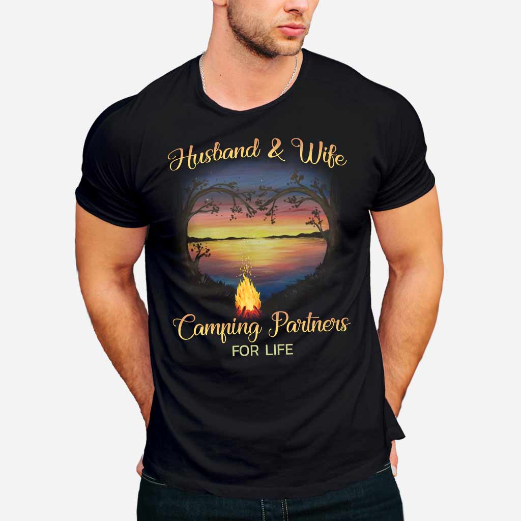 Husband And Wife Camping Partners For Life - T-shirt and Hoodie 1121