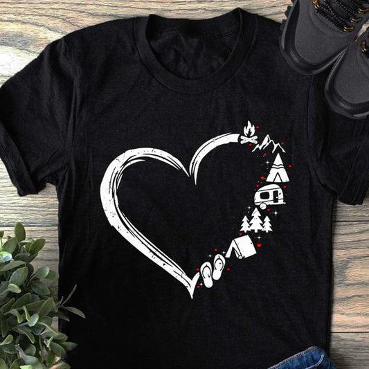 Camping Heart T-Shirt und Hoodie 112021