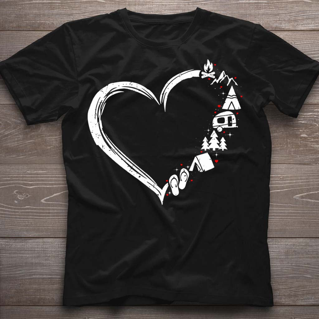 Camping Heart T-shirt and Hoodie 112021