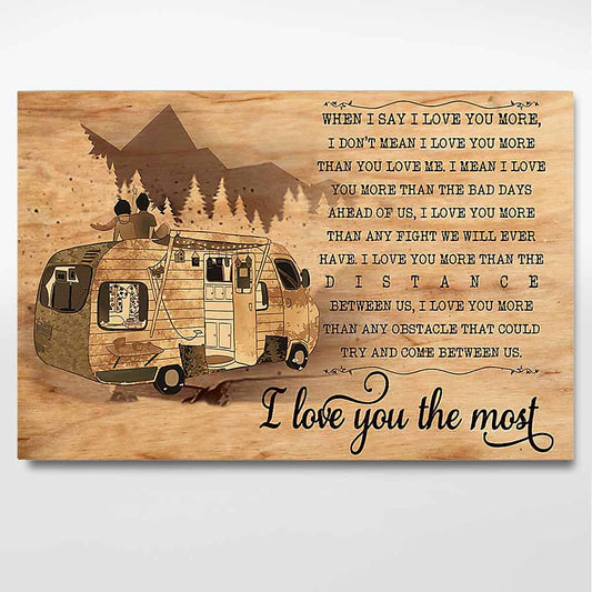 Ich liebe dich am meisten - Campingposter 112021