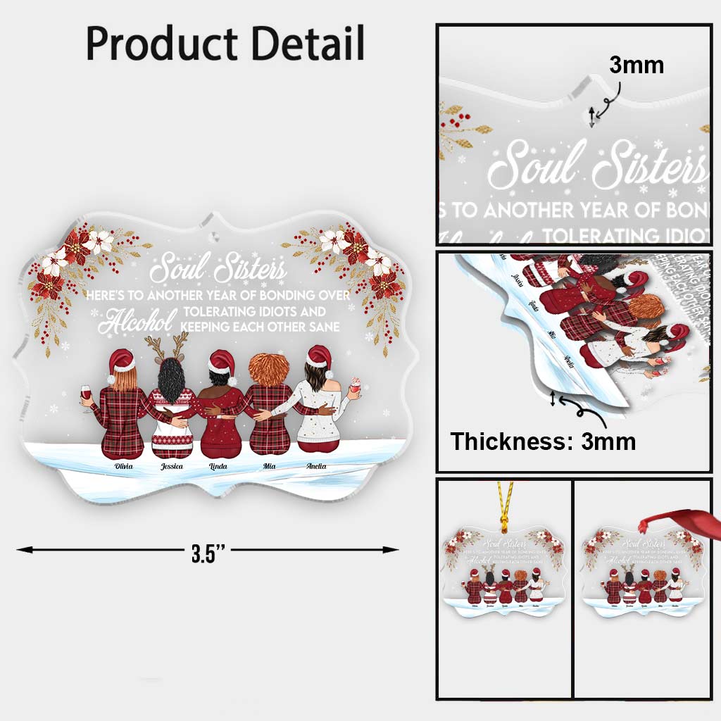 Auf ein weiteres Jahr voller gemeinsamer Drinks – Personalisierter transparenter Anhänger für die beste Freundin