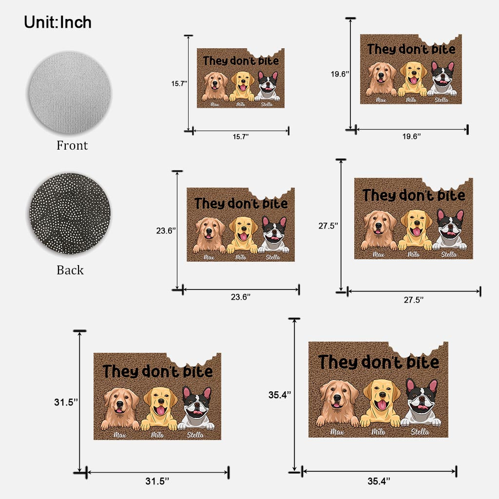 Vorsicht vor Hunden – Personalisierte Fußmatte in Hundeform
