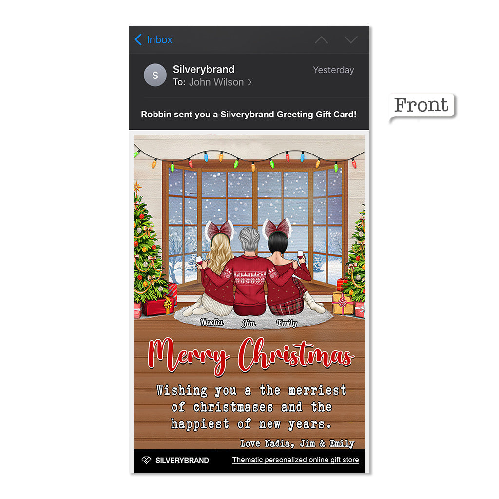 Personalisierte Grußkarte Weihnachten Zuhause