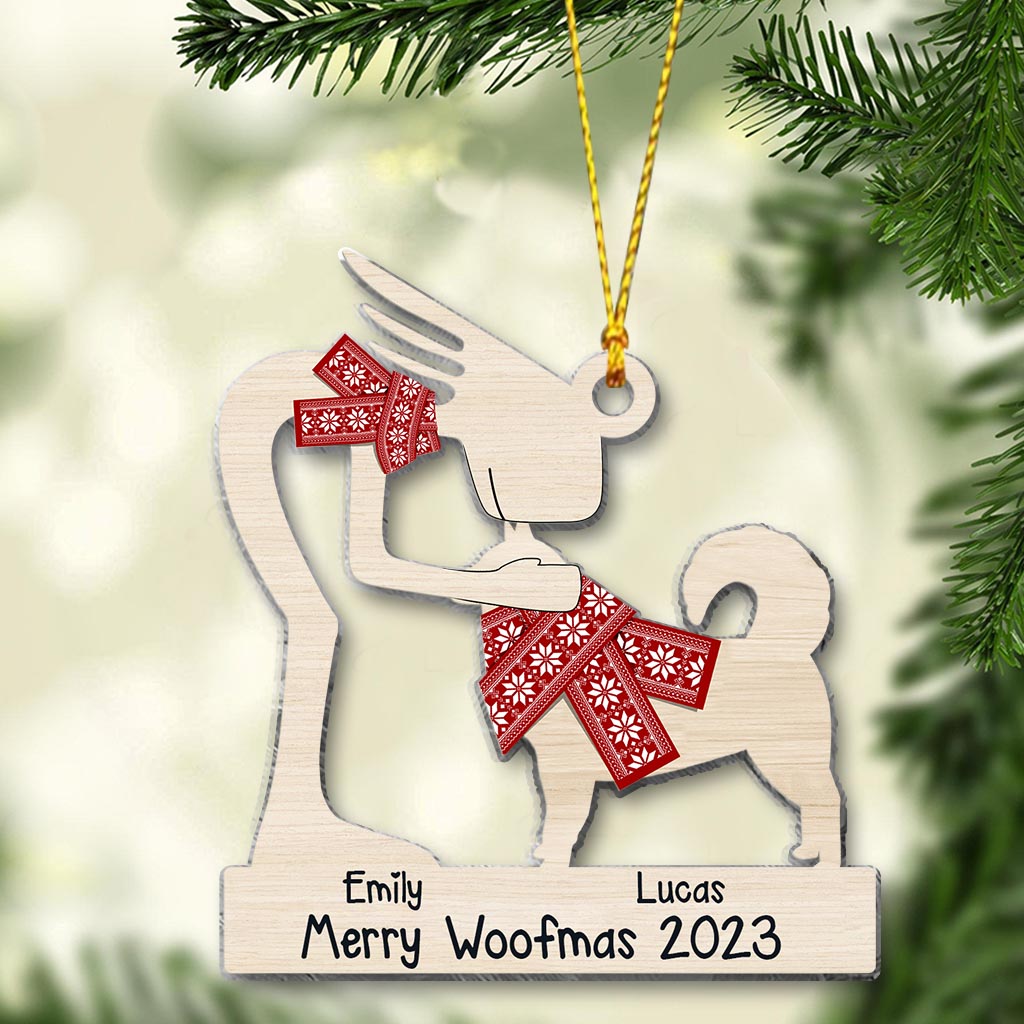 Fröhliche Hundeweihnachten – Geschenk für Hundeliebhaber – Personalisierter Weihnachtsschmuck