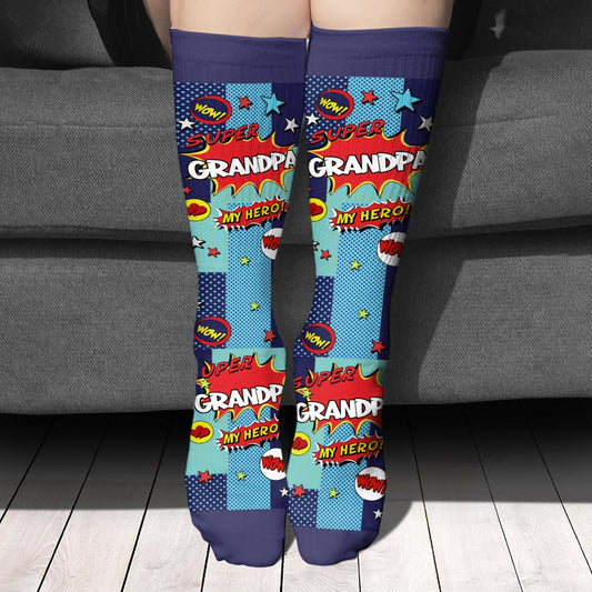Super-Papa – Geschenk für Papa, Opa, Onkel, Bruder – Personalisierte Socken