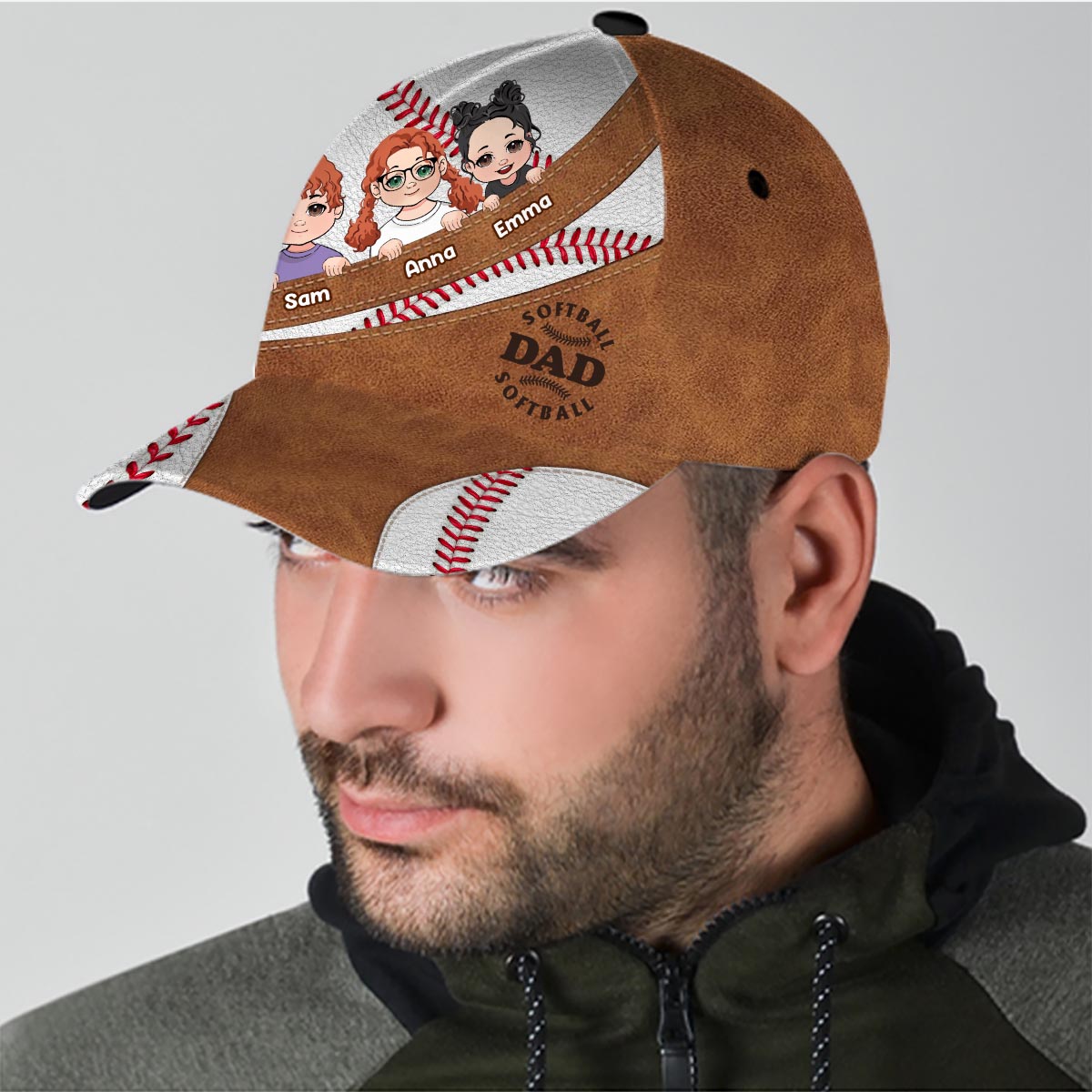 Baseball MomGrandmaDad - Personalisierte Baseball-Klassikerkappe