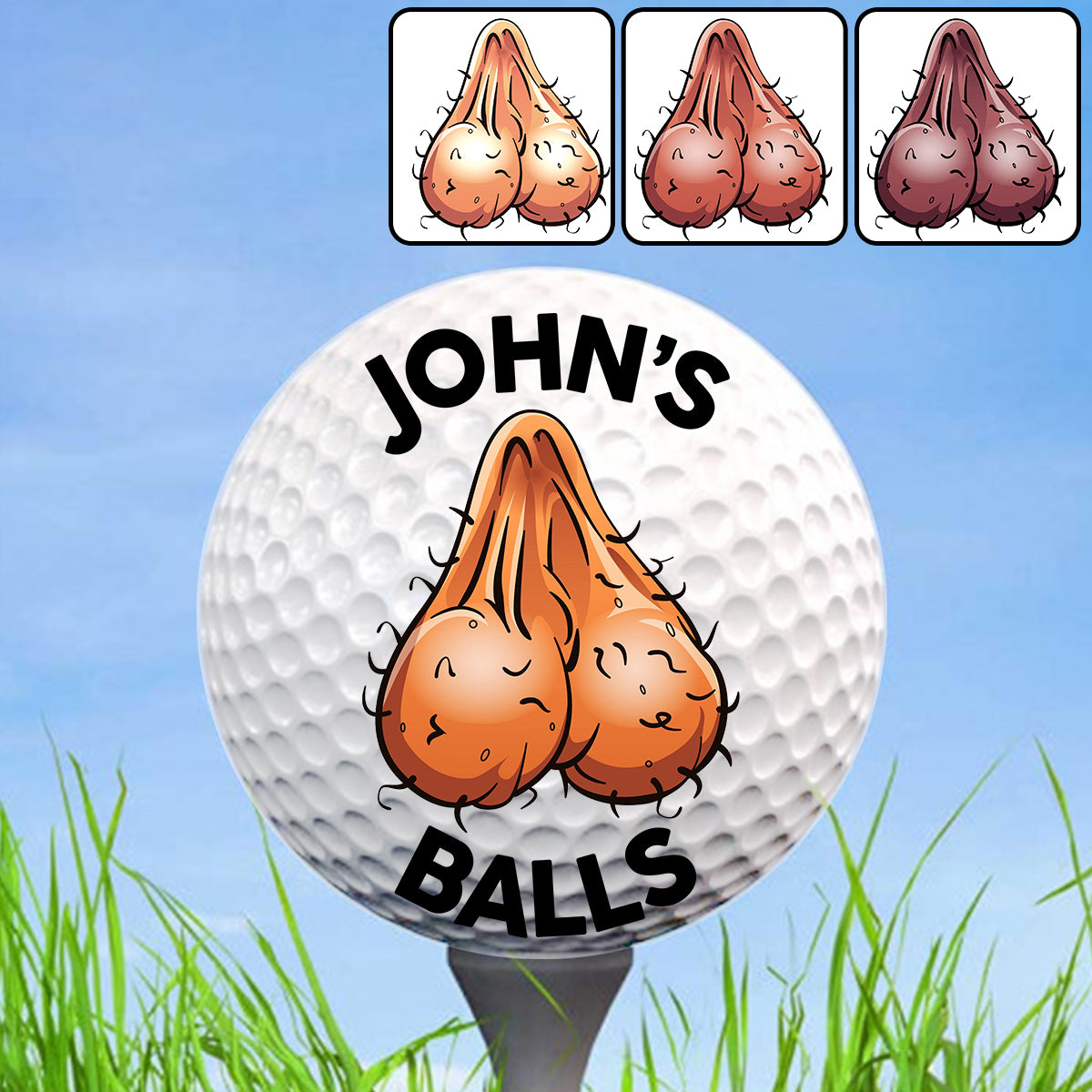 Die Bälle – Golfgeschenk für Papa, Opa, Ehemann – Personalisierter Golfball