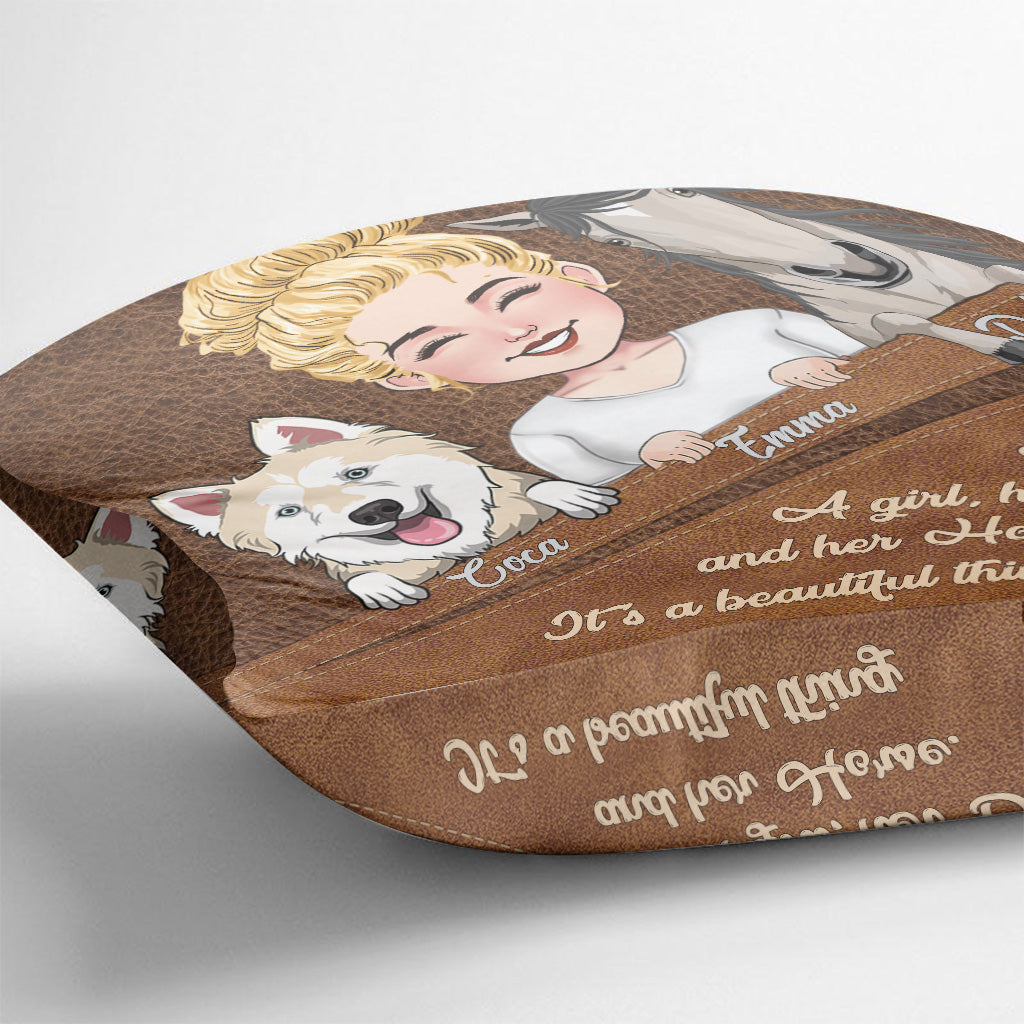 Was für ein schönes Ding – Pferdegeschenk für Hunde- und Katzenliebhaber – personalisiertes Dekokissen