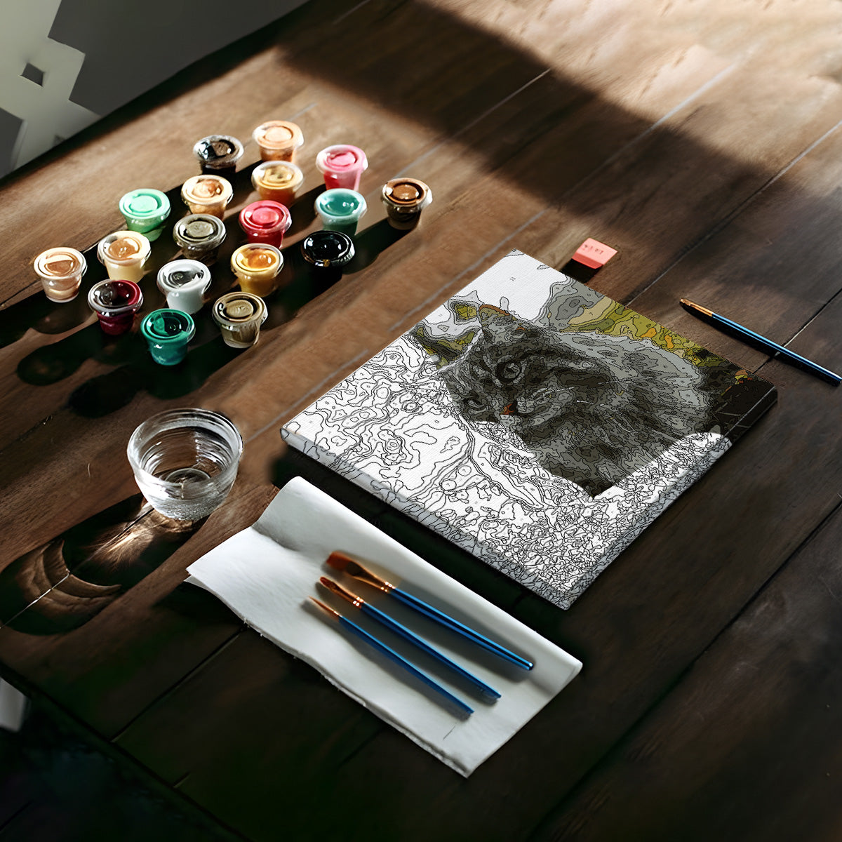 Custom Photo - Personalized Cat Paint By Numbers Kit