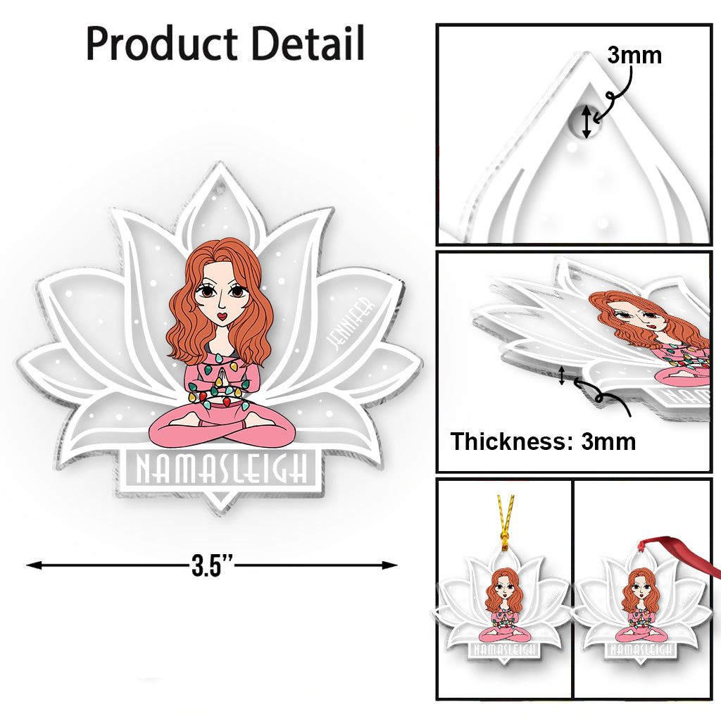 Namasleigh - Personalized Yoga Transparent Ornament