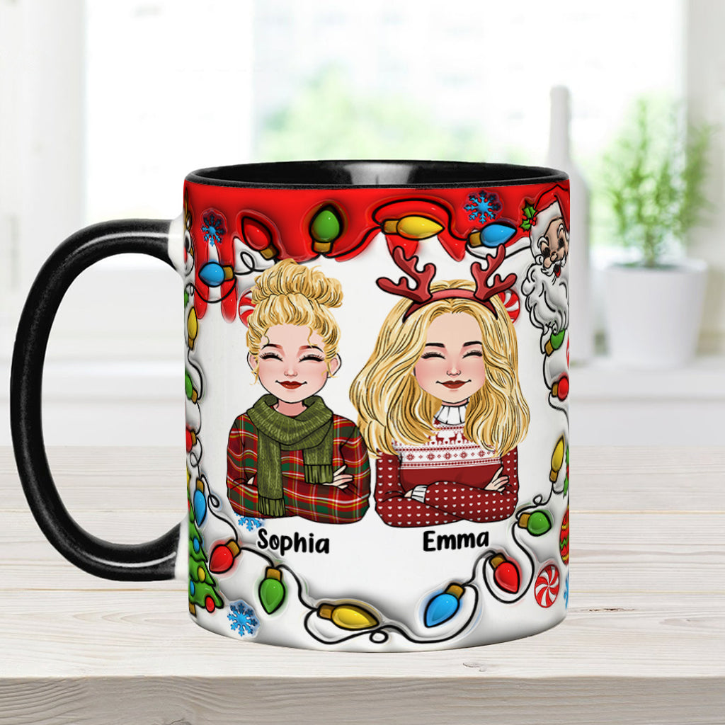 Kollegen sind wie Weihnachtslichter – Personalisierte Tasse mit Kollegen-Akzent