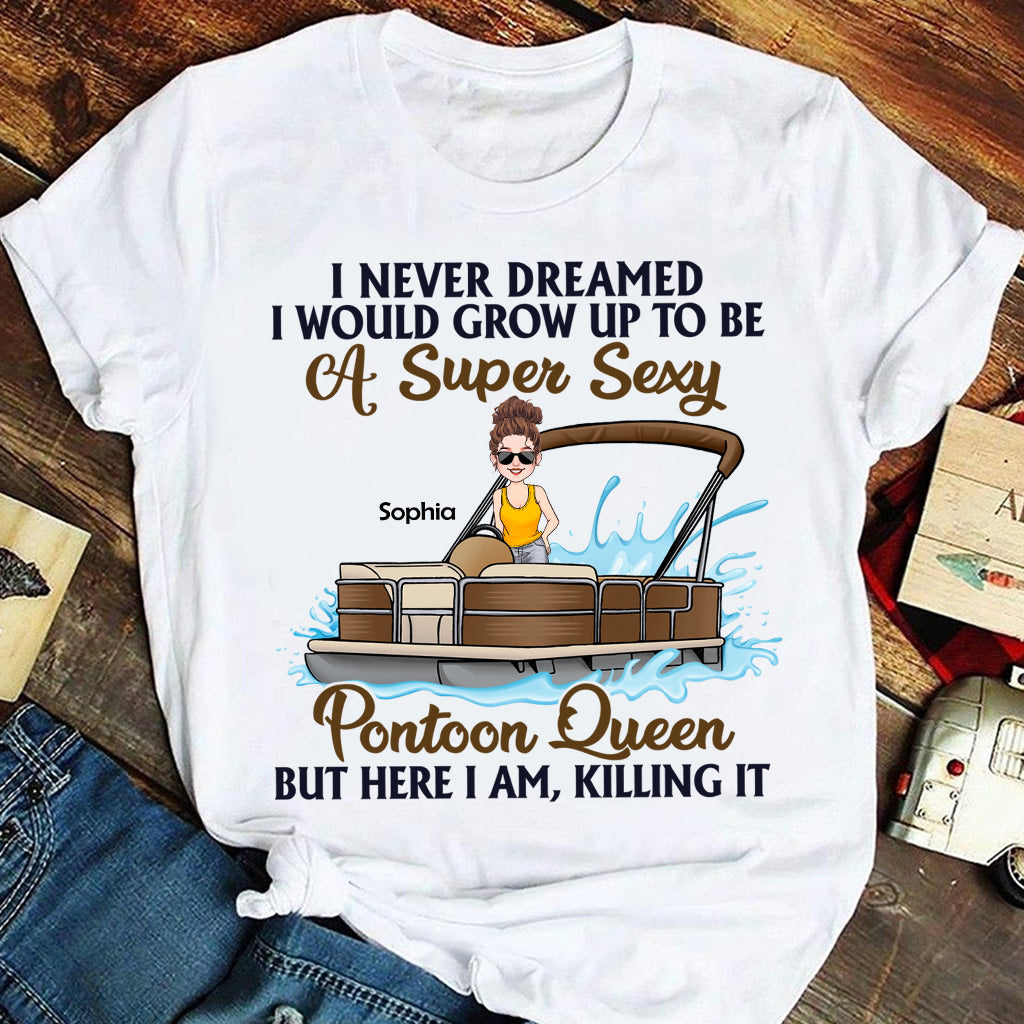 Pontoon Queen – Personalisiertes Pontoon-T-Shirt & Hoodie